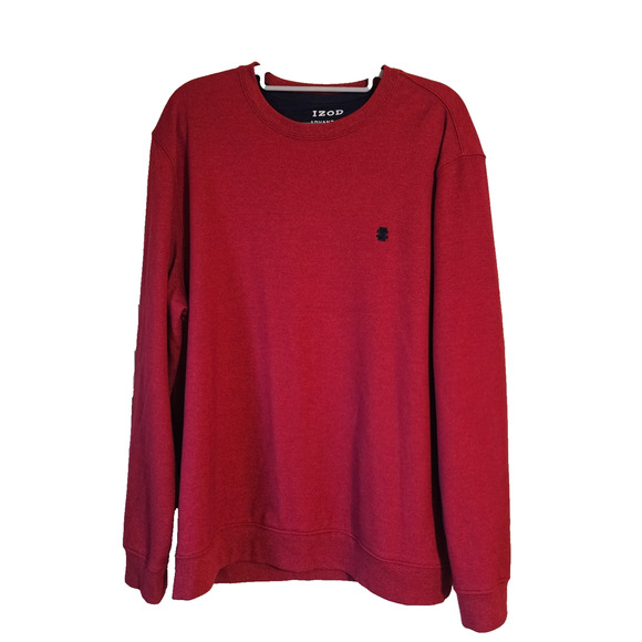 IZOD Advantage Performance Stretch Crewneck Sweatshirt Red Men’s Size L - Picture 1 of 9
